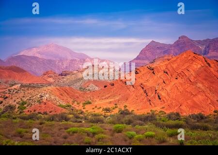 Montagne colorate della Quebrada de Humahuaca Foto Stock