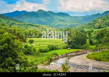 River Valley in Sumbava Foto Stock