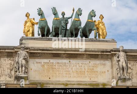Arc de triomphe du Carrousel Foto Stock