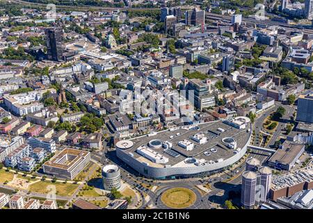 Vista aerea, centro commerciale Limbecker Platz, vista del centro città, Essen, zona Ruhr, Renania Settentrionale-Vestfalia, Germania, Città, DE, centro commerciale, shopping Foto Stock