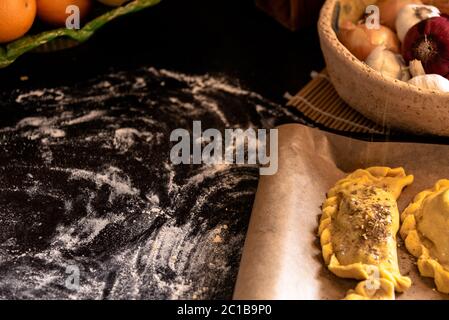 Pasticceria casaletta di funghi Foto Stock