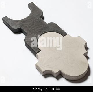 Un esempio di terra, parete di pietra sulla base unicolor Foto Stock