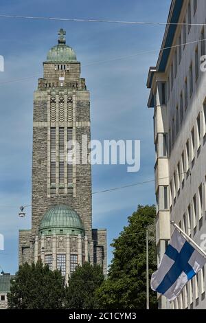 Chiesa luterana di Kallio quartiere di Helsinki, Finlandia Foto Stock