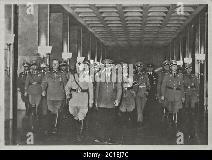 Il secondo periodo della guerra mondiale. Incontro di Hitler e Mussolini. Foto Stock