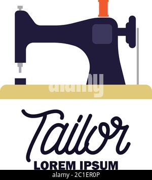 logo tessile con spazio di testo per slogan / tag line, illustrazione vettoriale Illustrazione Vettoriale