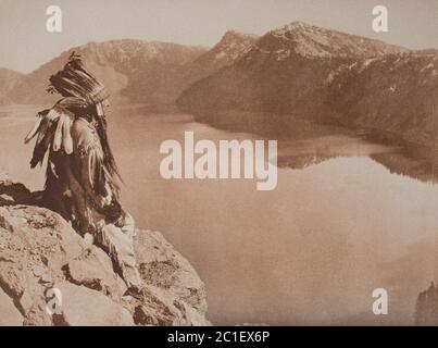 Edward Curtis, Crater Lake, stampato nel 1923 Foto Stock