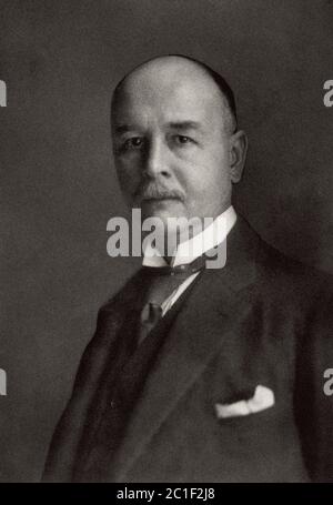 Ritratto del Dr. Rudolf Alfred Zimmermann (1869-1939), sindaco di Rotterdam e successivamente alto commissario della Lega delle Nazioni Foto Stock