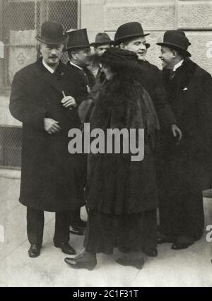 1920: Prima riunione della Lega delle Nazioni a Ginevra. Nella foto, la delegazione polacca guidata da Ignacy Jan Paderewski (1860-1941), un famoso pianista Foto Stock