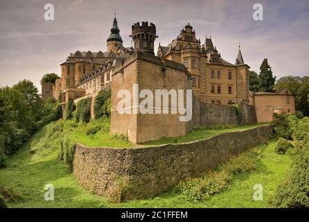 Castello di Frydlant in Liberecky kraj (Regione Liberec), Repubblica Ceca Foto Stock