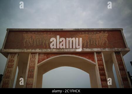 Architettura arco porta di non ritorno, Ouidah, Benin Foto Stock