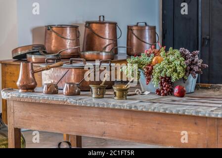 Scorcio della cucina reale del Palacio da Pena di Sintra Foto Stock
