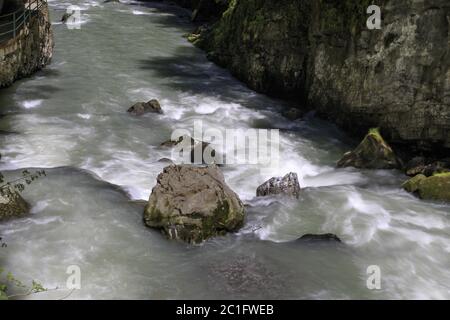 Breitach Gorge, maggio. Kleinwalsertal, Oberstdorf, Allgälu, Germania, Europa Foto Stock