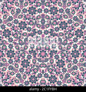 Moderno motivo floreale decorato Foto Stock