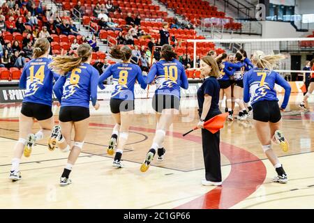 TeamVolleyball donna giocatore Montreal Carabins - vincere Foto Stock