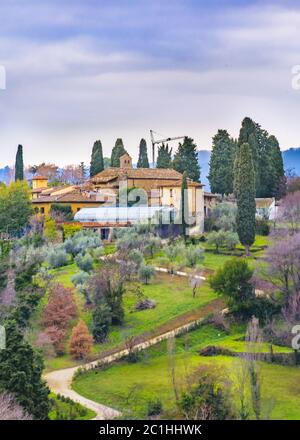 Firenze, Vista aerea, Toscana, Italia Foto Stock