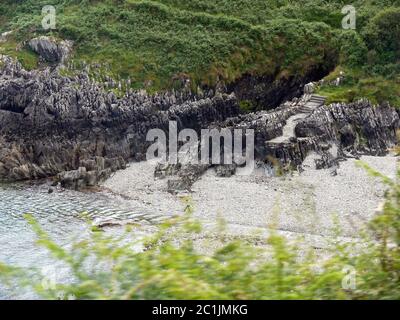 Spiaggia sull'Isola di Man Foto Stock