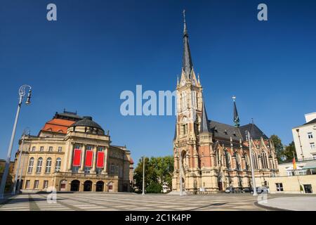 Theaterplatz Chemnitz Foto Stock