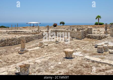 Rovine della città antica Kourion su Cipro Foto Stock