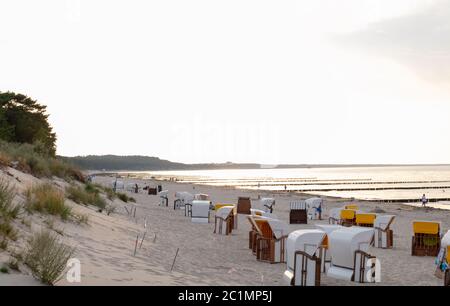 La spiaggia di Koserow sull'isola di Usedom Foto Stock