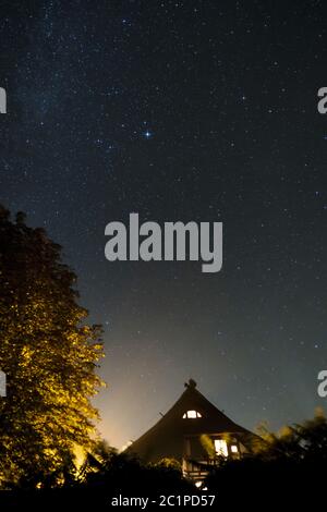 Nightsky su Darss in Germania Foto Stock