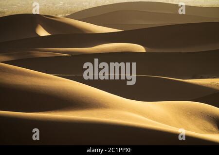 Sfondo con delle dune di sabbia nel deserto Foto Stock