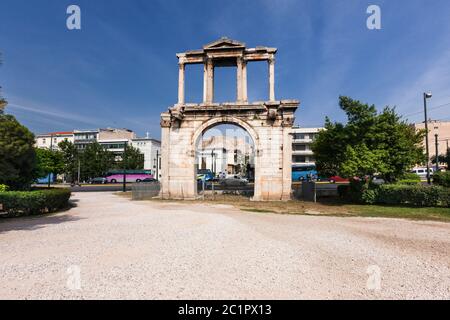 Arco di Adriano, Arco di Adriano, porta di Adriano, porta di Adriano, Athina, Grecia, Europa Foto Stock