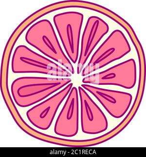 vettore cute frutta disegnata clip art agrumi Illustrazione Vettoriale