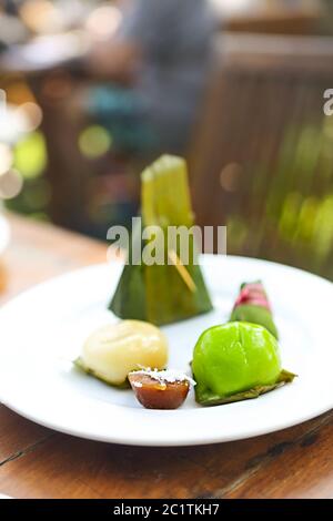 Dessert tradizionali tailandesi Foto Stock