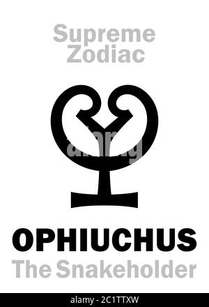 Astrologia: Zodiaco supremo: OFIUCHUS (il detentore del serpente), XIII segno dello zodiaco Foto Stock
