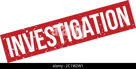 Investigazione timbro in gomma. Investigation immagine vettoriale della guarnizione con timbro a grunge in gomma - Vector Illustrazione Vettoriale