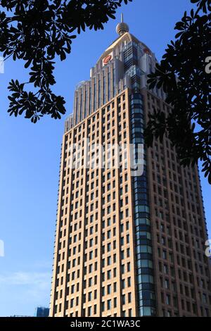 TAIPEI, Taiwan - 3 dicembre 2018: Farglory centro finanziario edificio nel distretto di Xinyi, Taipei. Foto Stock