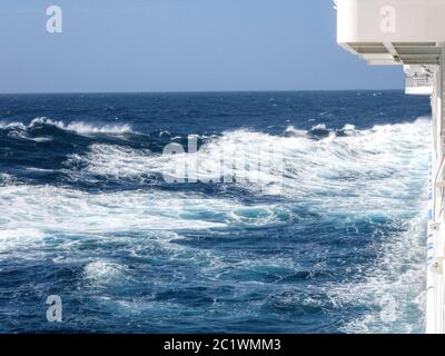 Spagna, onde tempeste nel Mar Mediterraneo Foto Stock