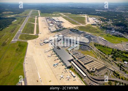 Aeroporto di Colonia Bonn, 05.06.2020, vista aerea, Germania, Nord Reno-Westfalia, basso Reno, Colonia