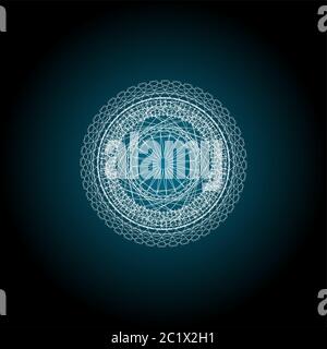 elementi guilloche adatti per l'uso in certificati, voucher o premi Foto Stock