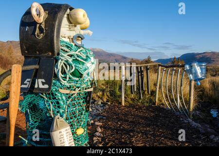 Giardino sensoriale, Lochcarron, Strathcarron, Ross-shire Foto Stock