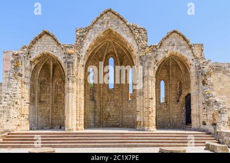 La chiesa della Vergine del Burgh, RODI, DODECANNESO, Grecia Foto Stock