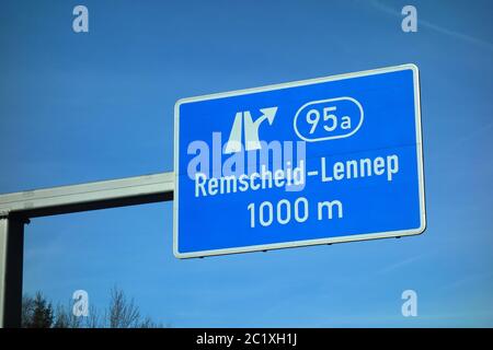 Autostrada federale Remscheid Lennep Foto Stock