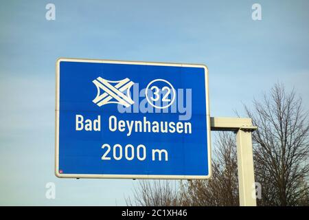 Svincolo autostradale Bad Oeynhausen Foto Stock