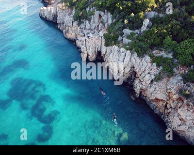 Snorkeling nella Turchia della Baia di Gokova Foto Stock