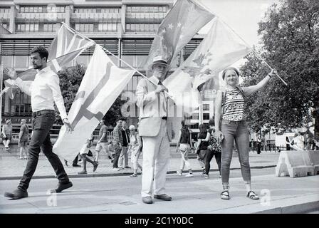 marzo anti-Brexit, Londra, Regno Unito. 23 giugno 2018 Foto Stock
