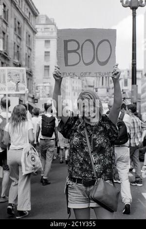 marzo anti-Trump, Londra, Regno Unito. 13 luglio 2018 Foto Stock