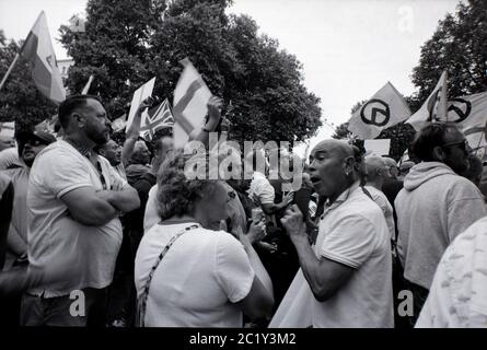 Free Tommy Robinson rally, Londra, Regno Unito. 9 giugno 2018 Foto Stock