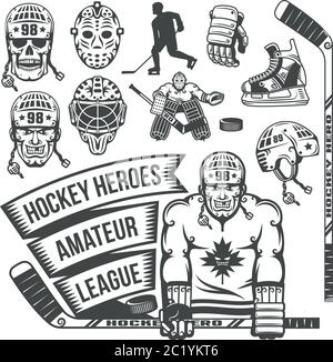 Attrezzature di Hockey Illustrazione Vettoriale