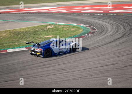 MONTMELLO, SPAGNA-9 SETTEMBRE 2019: Audi R8 LMS GT3 Blancpain GT da corsa (Sainteloc Racing) Foto Stock