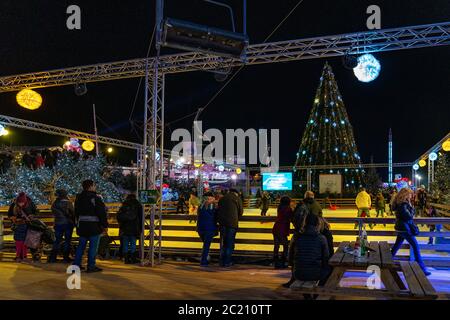 Le barcares villaggio di noel in Francia. Foto Stock