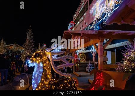 Le barcares villaggio di noel in Francia. Foto Stock
