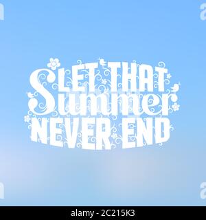 Scritta bianca estiva Illustrazione Vettoriale