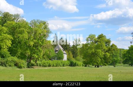 Weimar, Germania, Ilmpark con il giardino di Johann Wolfgang Goethe Foto Stock