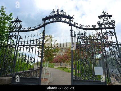 Weimar, porta d'ingresso tedesca dell'edificio di archivio Goethe e Schiller Foto Stock