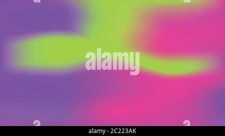 UFO verde, plastica rosa e protone viola colori sfondo astratto, illustrazione vettoriale Illustrazione Vettoriale